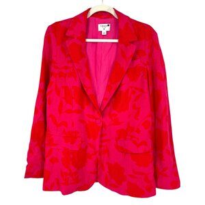 Kate Spade X Target Classic Rose Linen Blazer Fuchsia Pink Red  Size XXS